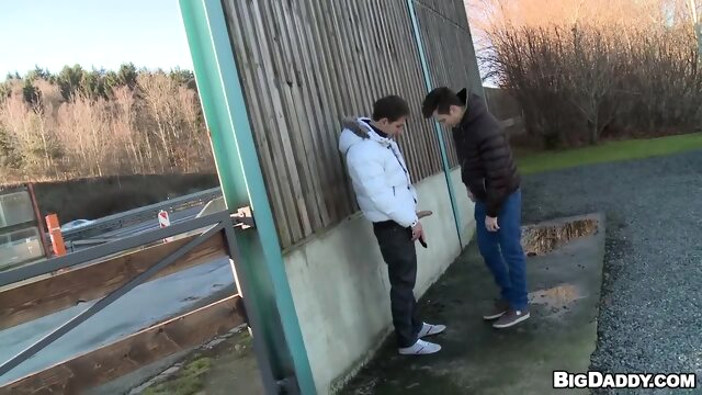 Hitch Hikers Love The gay porno outdoor  gay cum