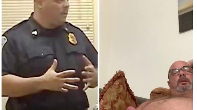 Fat Small Dicked Police gay porno amateur  bear masturbation